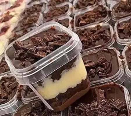 Bolo no pote de chocolate
